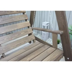 Baltic Garden Puutarhakeinu katoksella Pelle 165cm ruskea/beige