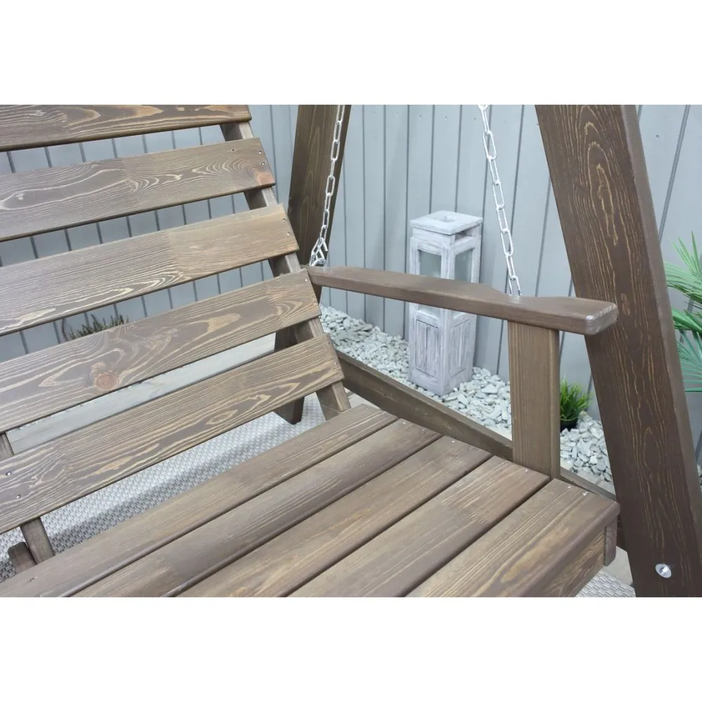 Baltic Garden Puutarhakeinu katoksella Pelle 165cm ruskea/beige