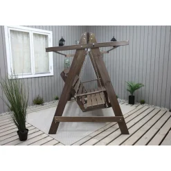 Baltic Garden Puutarhakeinu katoksella Pelle 165cm ruskea/beige