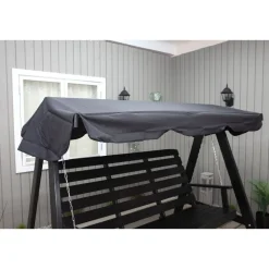 Clearance Baltic Garden Puutarhakeinu katoksella Pelle 165cm musta