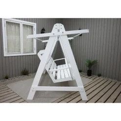 Discount Baltic Garden Puutarhakeinu katoksella Pelle 165cm valkoinen/sininen