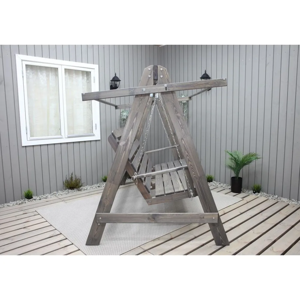 Discount Baltic Garden Puutarhakeinu katoksella Pelle 165cm harmaa