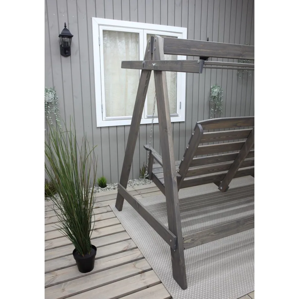 Discount Baltic Garden Puutarhakeinu katoksella Pelle 165cm harmaa