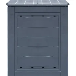 Hot FinePRICE Puutarhakompostori 60x60x73 cm, 260 litraa, harmaa