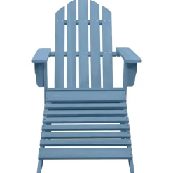 New FinePRICE Puutarhan Adirondack-tuoli rahilla täysi kuusi sininen (15865)