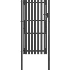 Discount FinePRICE Puutarhan aitaportti teräs 1x2.5m antrasiitti