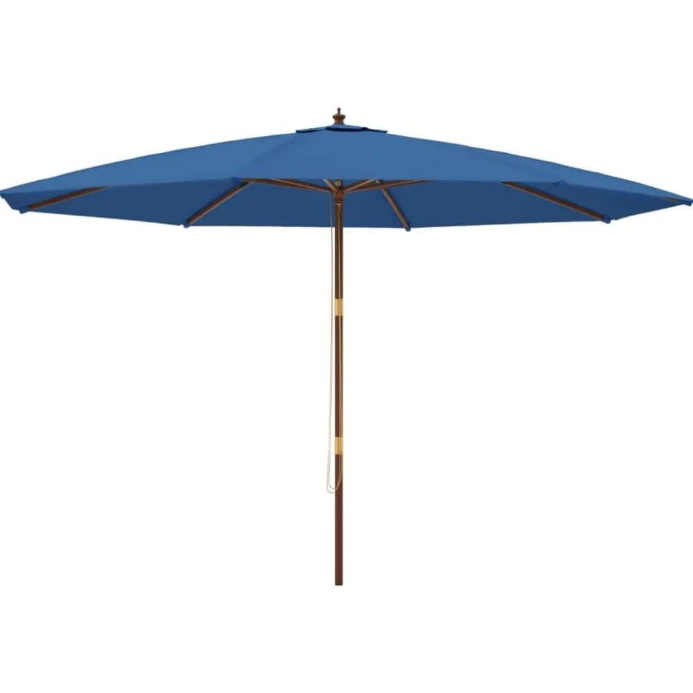 Outlet FinePRICE Puutarhan aurinkovarjo puutolppa antrasiitti 400x273 cm