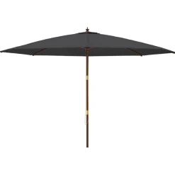 Outlet FinePRICE Puutarhan aurinkovarjo puutolppa antrasiitti 400x273 cm
