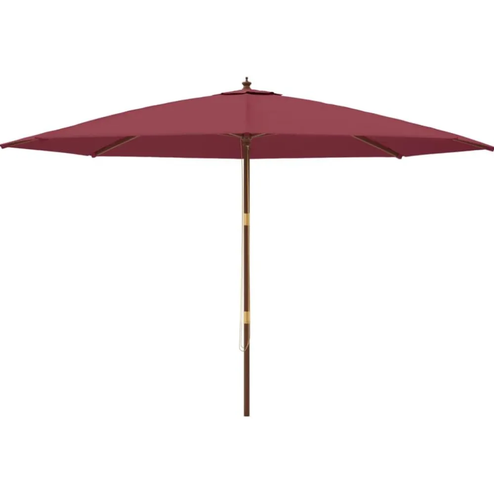 Outlet FinePRICE Puutarhan aurinkovarjo puutolppa antrasiitti 400x273 cm