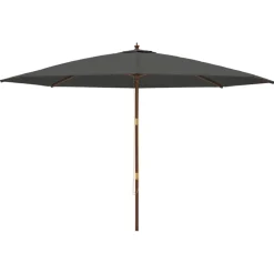 Outlet FinePRICE Puutarhan aurinkovarjo puutolppa antrasiitti 400x273 cm