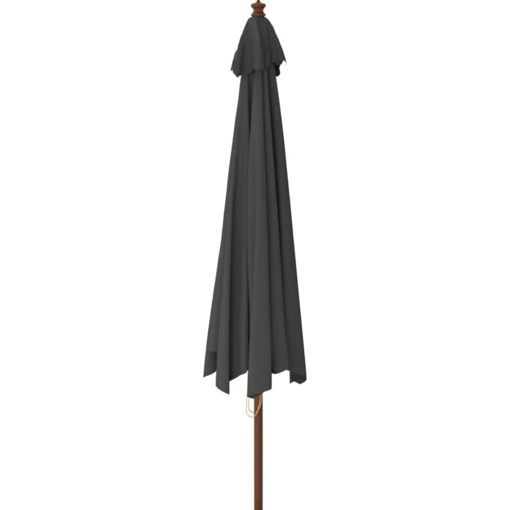 Outlet FinePRICE Puutarhan aurinkovarjo puutolppa antrasiitti 400x273 cm