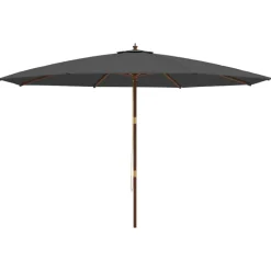 Outlet FinePRICE Puutarhan aurinkovarjo puutolppa antrasiitti 400x273 cm