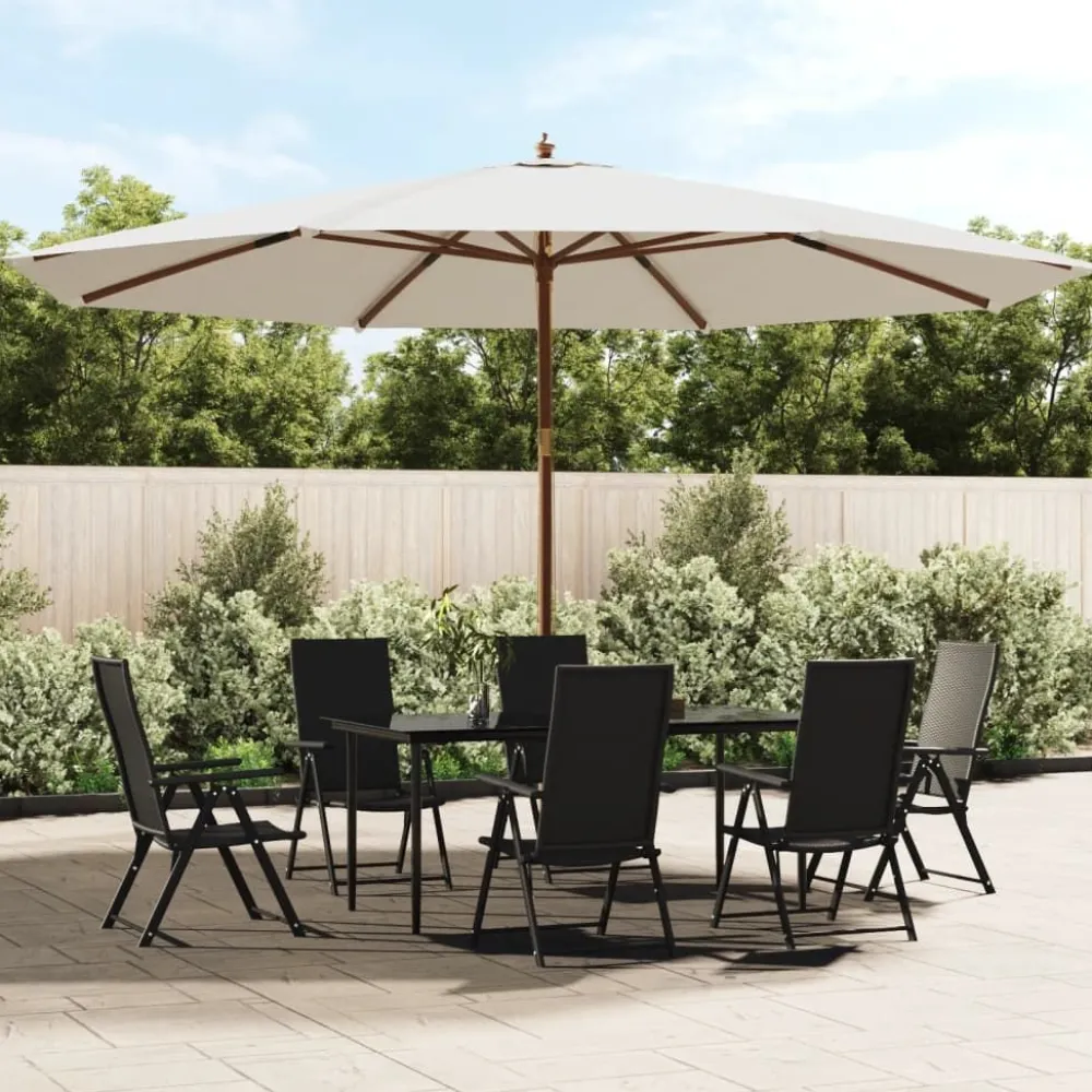 Outlet FinePRICE Puutarhan aurinkovarjo puutolppa antrasiitti 400x273 cm