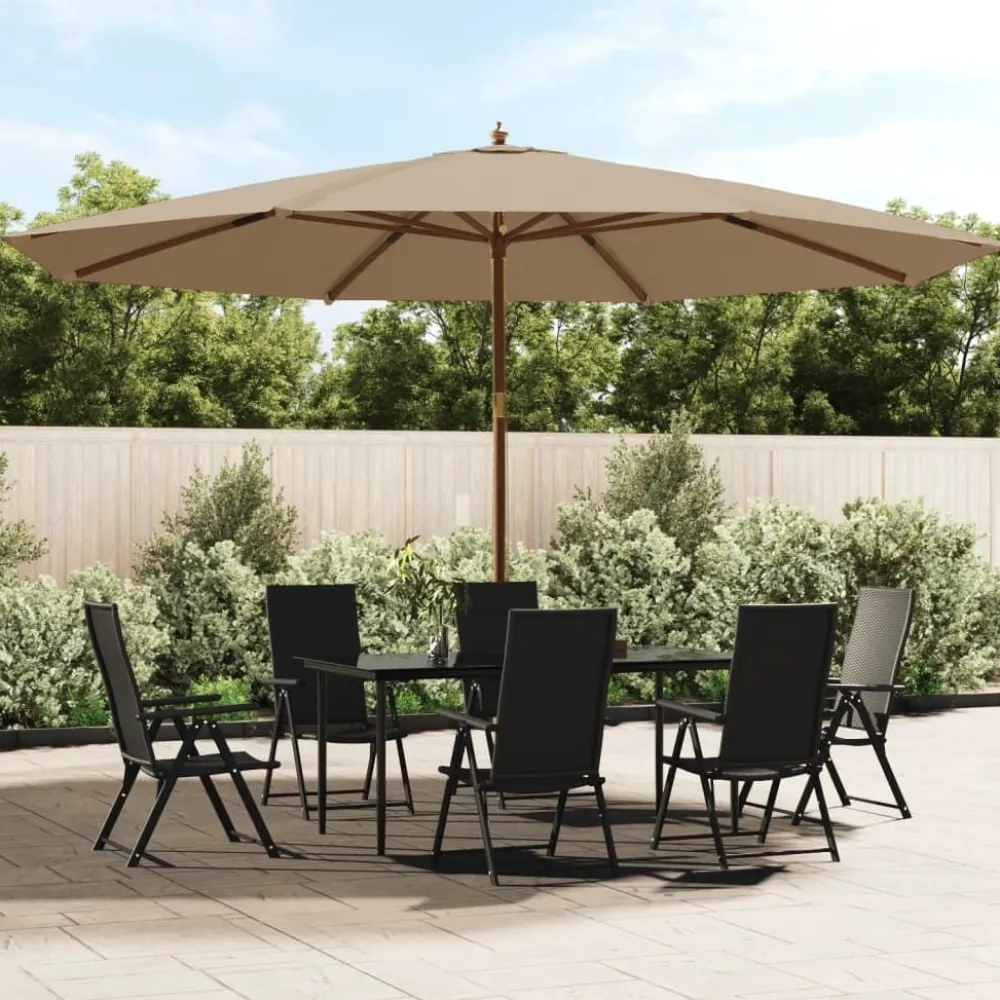 Outlet FinePRICE Puutarhan aurinkovarjo puutolppa antrasiitti 400x273 cm