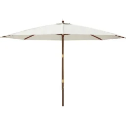 Outlet FinePRICE Puutarhan aurinkovarjo puutolppa antrasiitti 400x273 cm