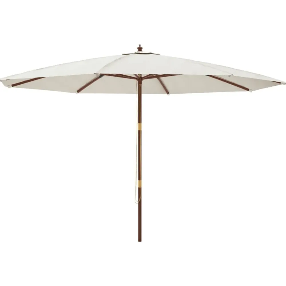 Outlet FinePRICE Puutarhan aurinkovarjo puutolppa antrasiitti 400x273 cm