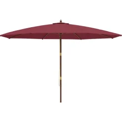 Outlet FinePRICE Puutarhan aurinkovarjo puutolppa antrasiitti 400x273 cm