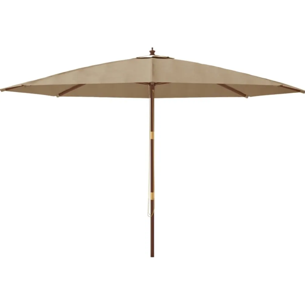 Outlet FinePRICE Puutarhan aurinkovarjo puutolppa antrasiitti 400x273 cm