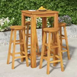 New FinePRICE Puutarhan bistrosarja 5-osainen täysi akasiapuu (54389)