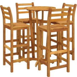 FinePRICE Puutarhan bistrosarja 5-osainen täysi akasiapuu (54381)
