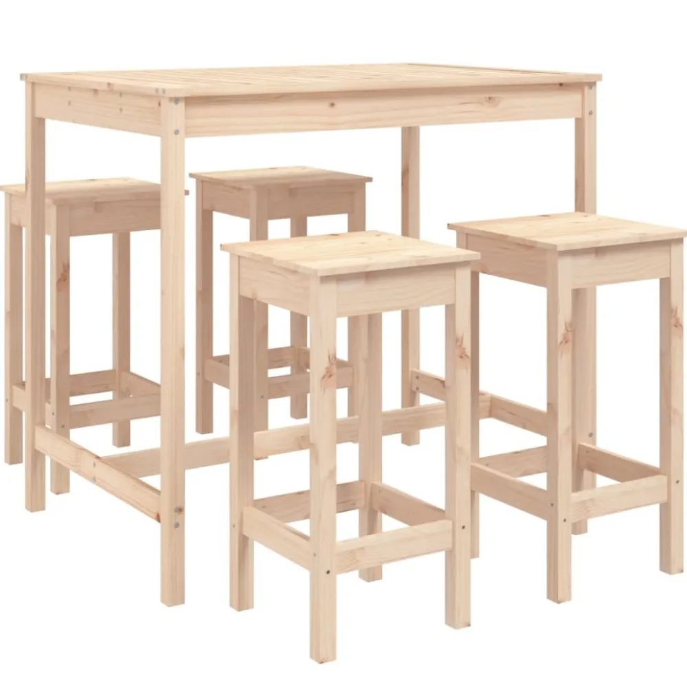 Discount FinePRICE Puutarhan Bistrosarja 5-osainen valkoinen täysi mänty (54746)