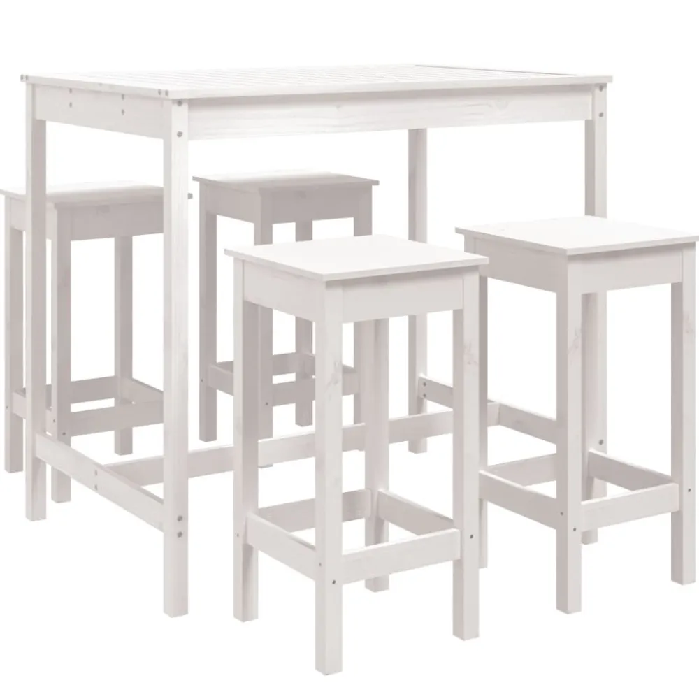 Discount FinePRICE Puutarhan Bistrosarja 5-osainen valkoinen täysi mänty (54746)
