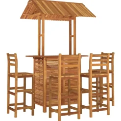 Outlet FinePRICE Puutarhan bistrosarja 5-osainen täysi akasiapuu (16007)
