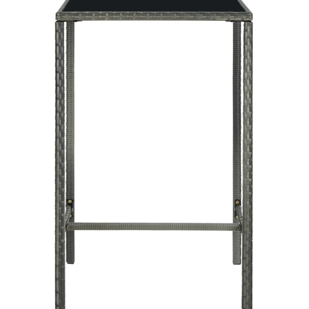 Clearance FinePRICE Puutarhan bistrosarja 3-osainen polyrottinki (64838) Harmaa