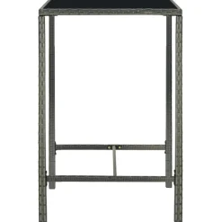 Clearance FinePRICE Puutarhan bistrosarja 3-osainen polyrottinki (64838) Harmaa