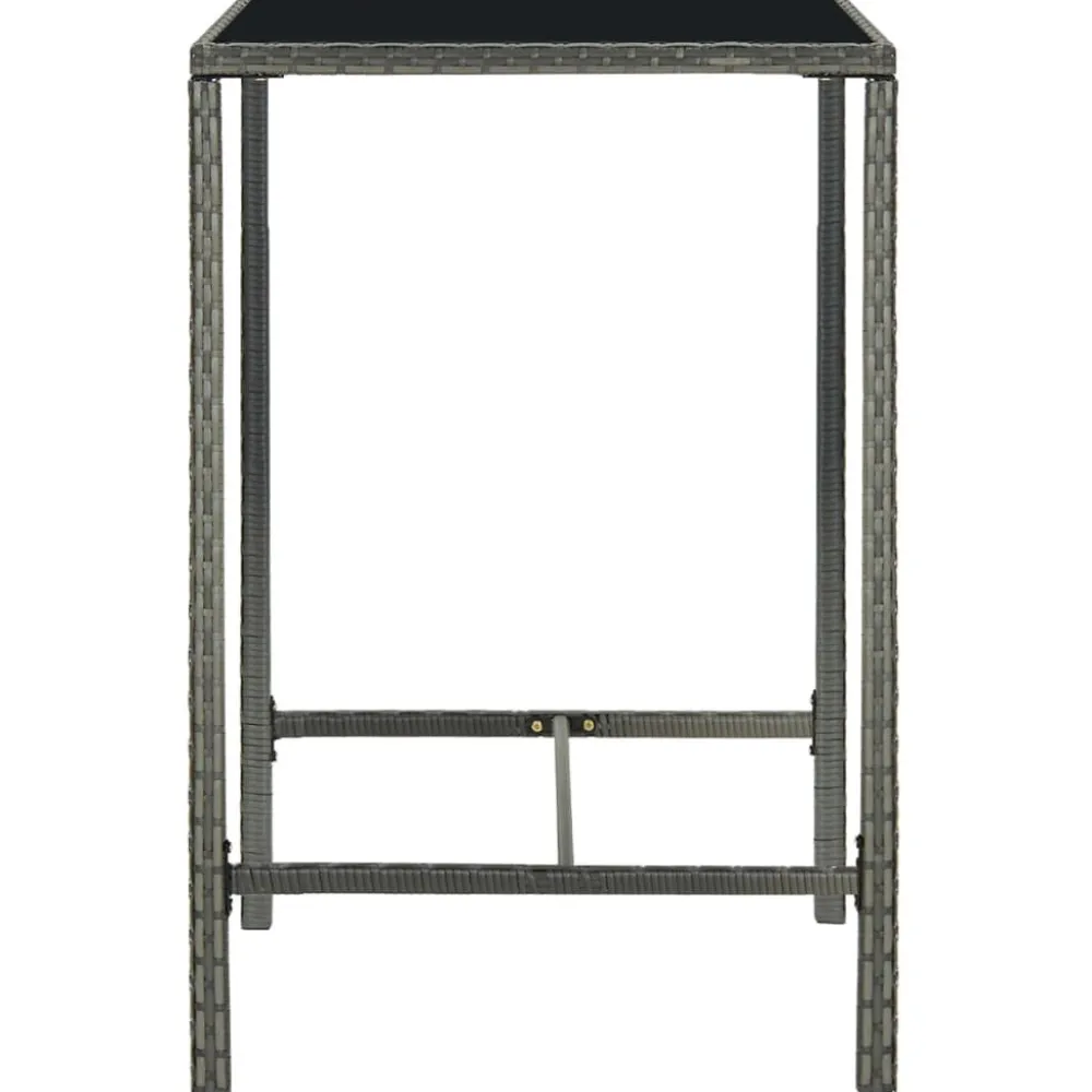 Clearance FinePRICE Puutarhan bistrosarja 3-osainen polyrottinki (64838) Harmaa