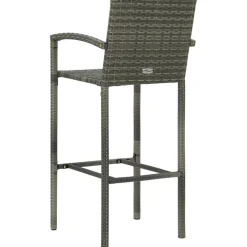Clearance FinePRICE Puutarhan bistrosarja 3-osainen polyrottinki (64838) Harmaa