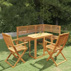 Discount FinePRICE Puutarhan bistrosarja 4-osainen täysi akaasiapuu (57863)