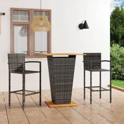Online FinePRICE Puutarhan bistrosarja 3-osainen harmaa (64869)