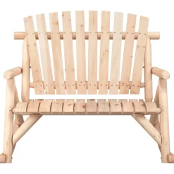 Hot FinePRICE Puutarhan keinupenkki 2-istuttava 123x96x102 cm täysi kuusi (63350)