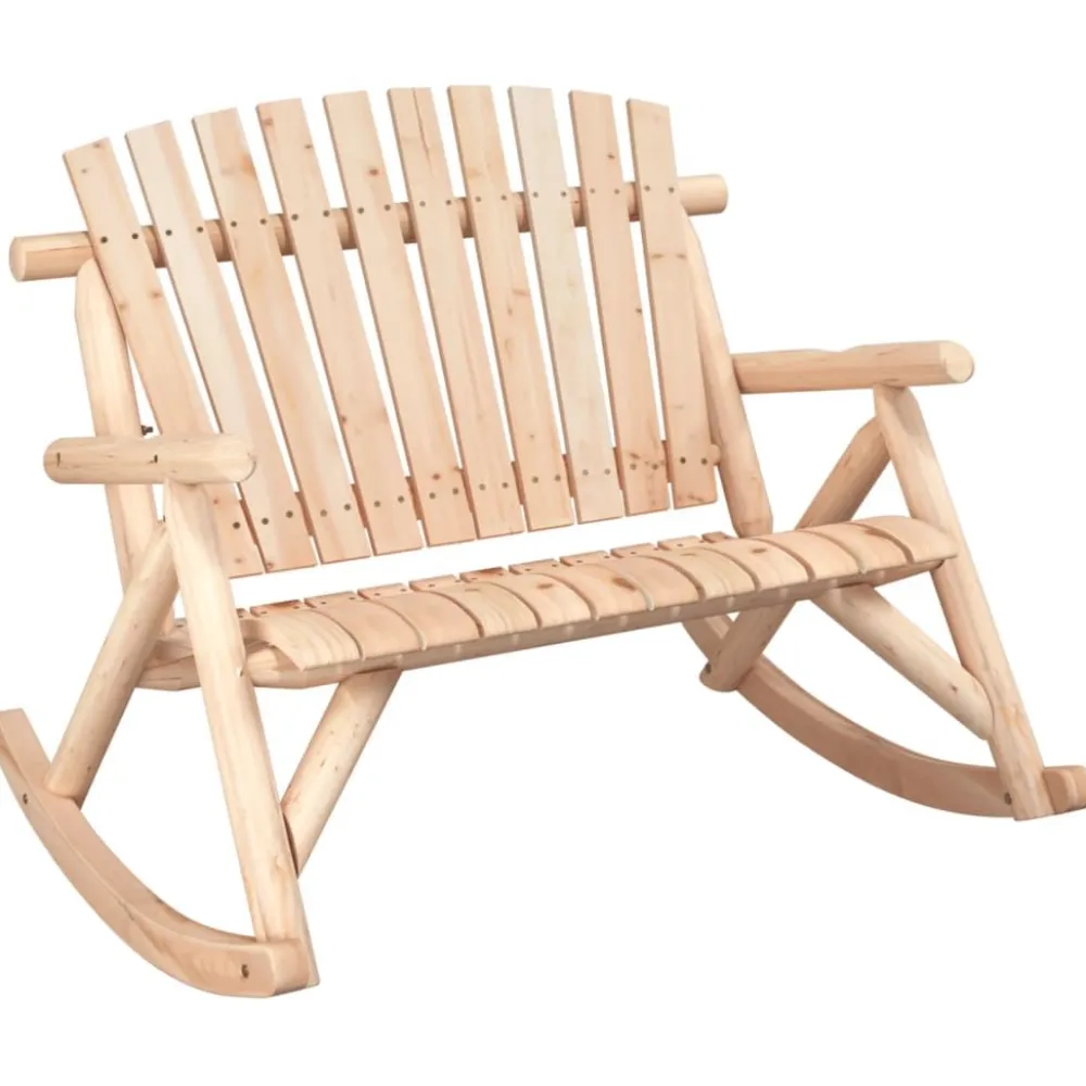 Hot FinePRICE Puutarhan keinupenkki 2-istuttava 123x96x102 cm täysi kuusi (63350)