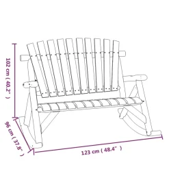Hot FinePRICE Puutarhan keinupenkki 2-istuttava 123x96x102 cm täysi kuusi (63350)