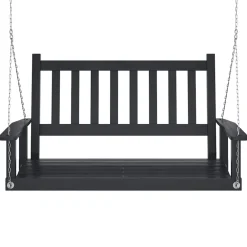 New FinePRICE Puutarhan Keinutuoli metalliketjuilla ruskea täysi kuusi (08975)
