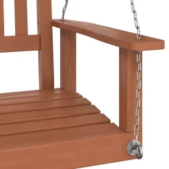 New FinePRICE Puutarhan Keinutuoli metalliketjuilla ruskea täysi kuusi (08975)