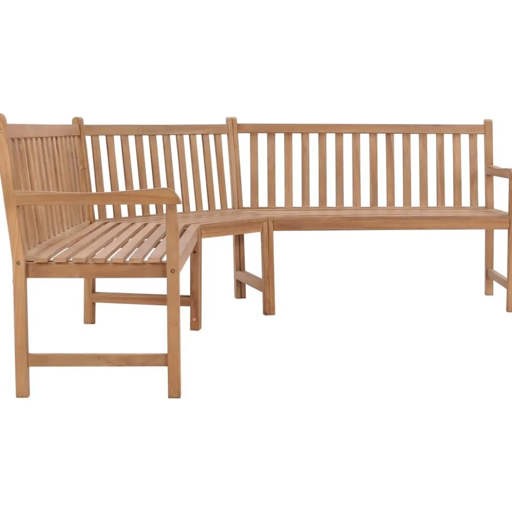 Online FinePRICE Puutarhan kulmapenkki 185x185x90 cm, tiikki