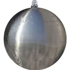 Outlet FinePRICE Puutarhan pallo suihkulähde led:llä ruostumaton teräs 20 cm