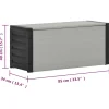 New FinePRICE Puutarhan roskakori harmaa 85x34x40 cm