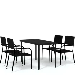 Discount FinePRICE Puutarhan ruokailuryhmä 80 cm, harmaa, 3 osaa