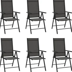 Best FinePRICE Puutarhan ruokailuryhmä 7-osainen musta alumiini (00603)