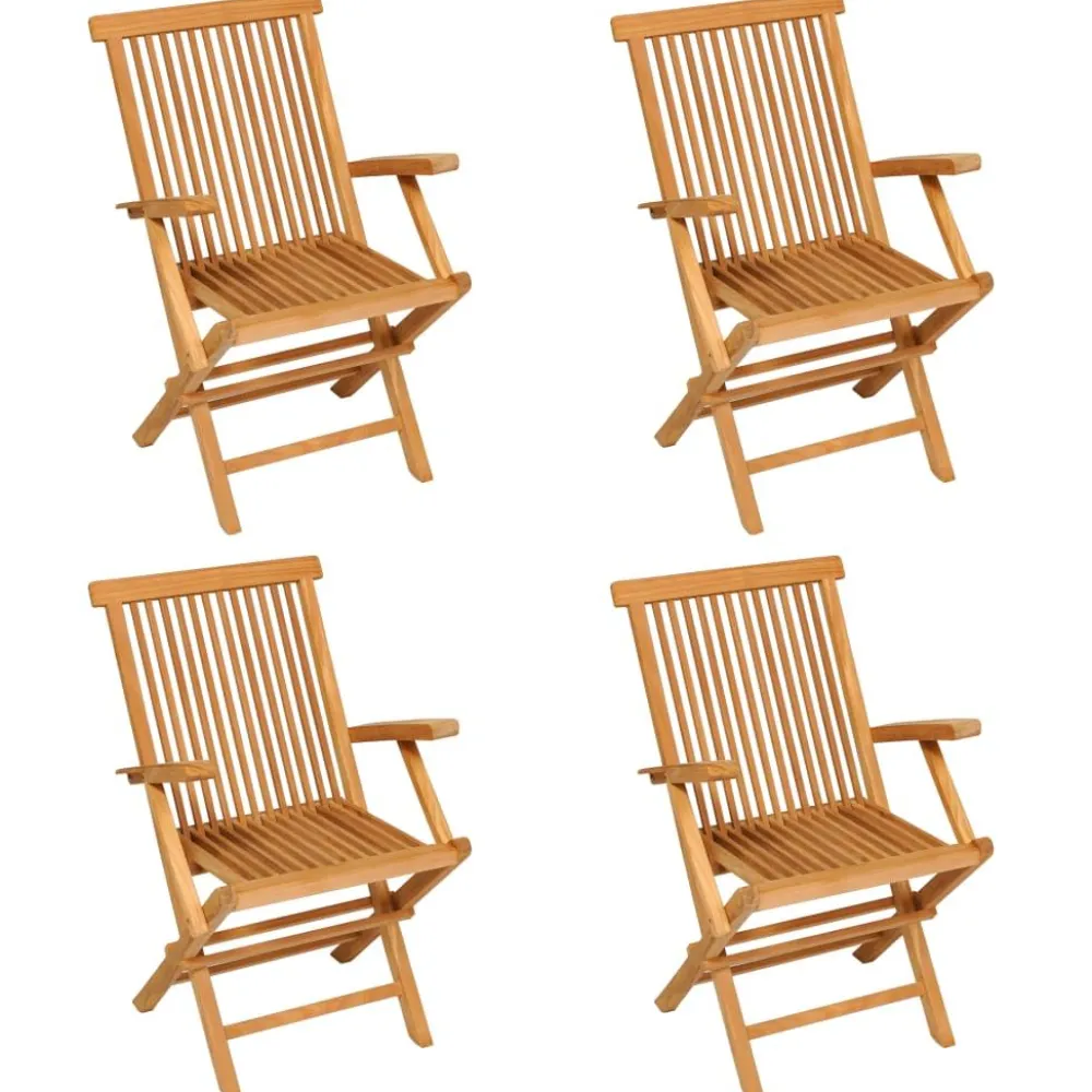 Clearance FinePRICE Puutarhan ruokailuryhmä 5-osainen täysi tiikki (59580)