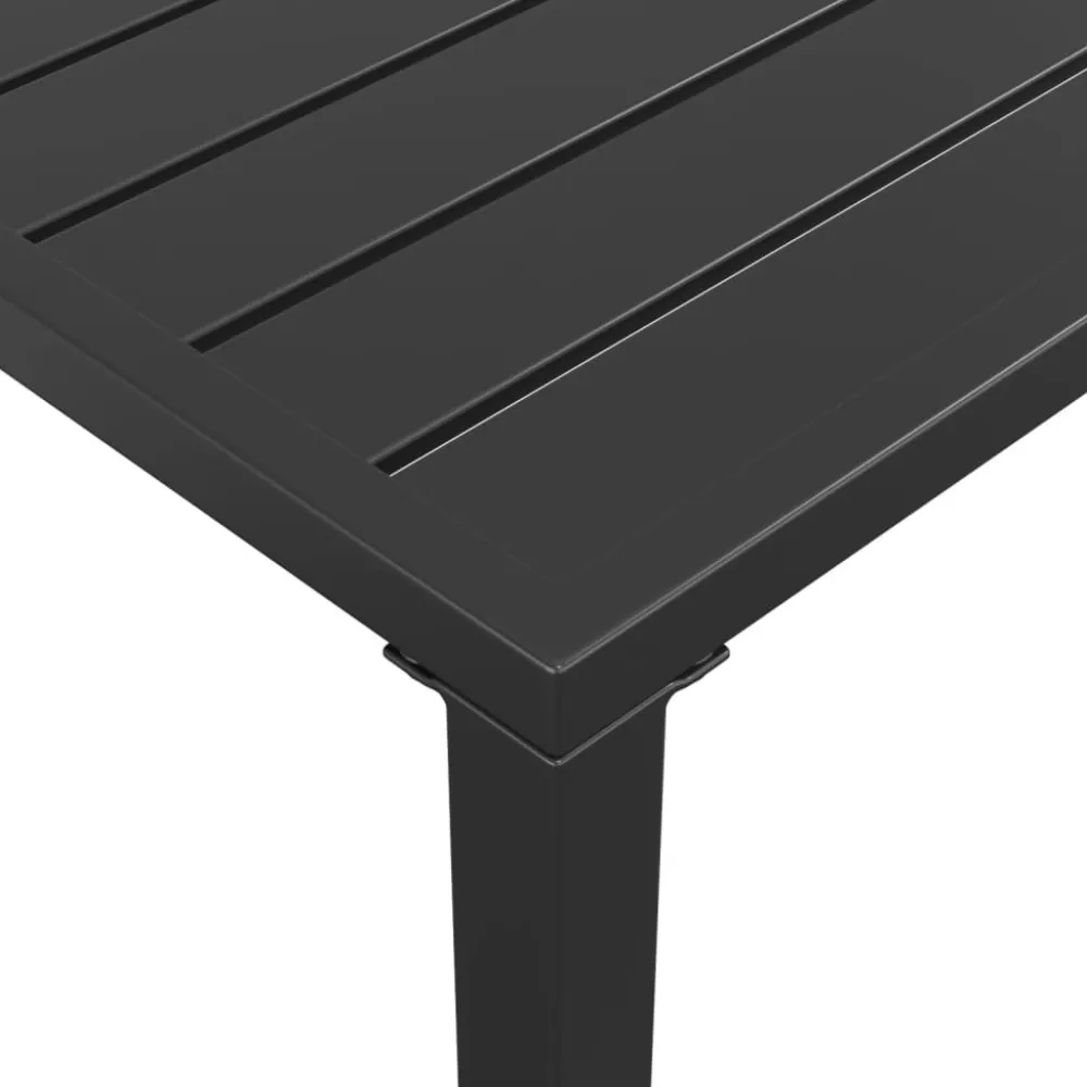 Sale FinePRICE Puutarhan ruokapöytä antrasiitti 110x54x70 cm teräs (64600)