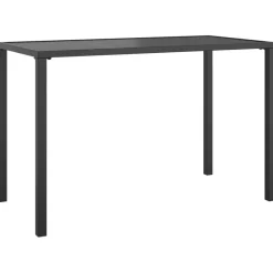 Sale FinePRICE Puutarhan ruokapöytä antrasiitti 110x54x70 cm teräs (64600)