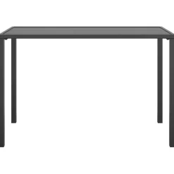 Sale FinePRICE Puutarhan ruokapöytä antrasiitti 110x54x70 cm teräs (64600)