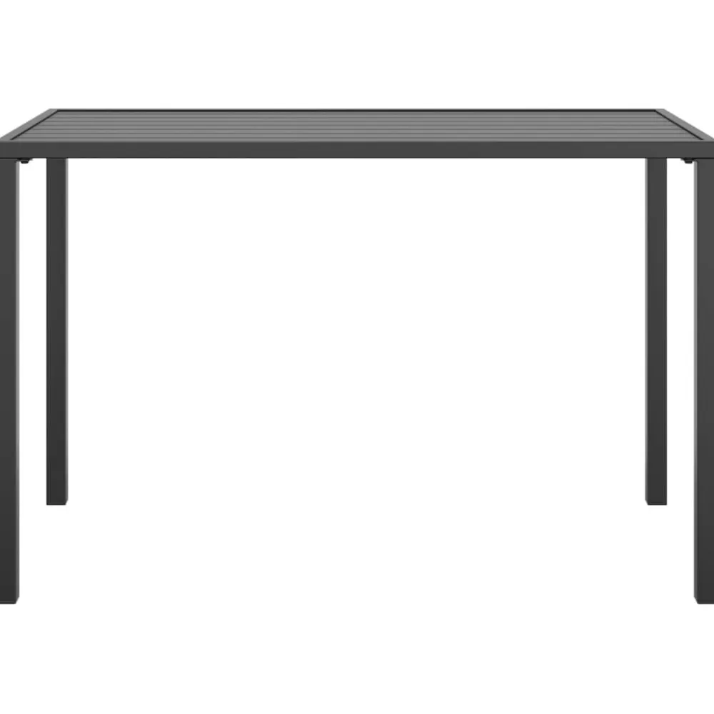 Sale FinePRICE Puutarhan ruokapöytä antrasiitti 110x54x70 cm teräs (64600)
