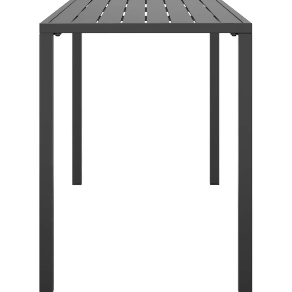 Sale FinePRICE Puutarhan ruokapöytä antrasiitti 110x54x70 cm teräs (64600)