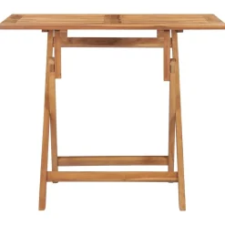 Best FinePRICE puutarhan ruokapöytä Kokoontaittuva 90x60x75 cm täysi tiikki (15445)